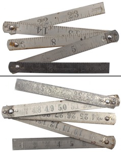 Lunkenheimer Valve Company, Cincinnati, Ohio: Unus. Metric/English Zig-Zag Folding Rule