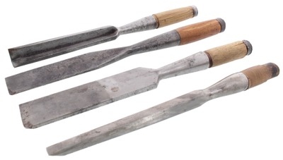 Assorted Makers: Wkg. Set Of Four Timber Framing Edge Tools