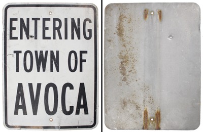 Town Of Avoca/Avoca, Ny: "Entering Town Of Avoca" Road Sign