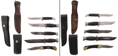 Assorted Makers: Lot Of Fixed And Folding Knives