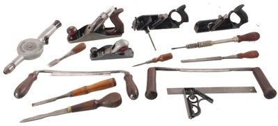 Assorted Makers: Lot Of Clean & Usabl Woodworking Tools