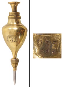 Unmarked: Massive Turned Brass Plumb Bob
