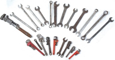 Assorted Makers: Lot Of Large Size Wrenches Wrench