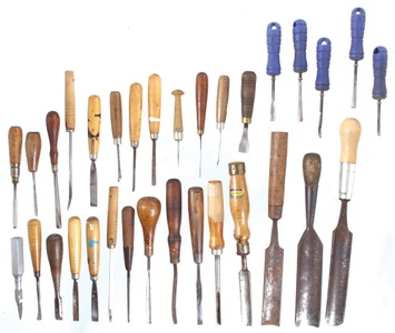Assorted Makers: Lot Of Assorted Gougeshiselsd Carving Tools