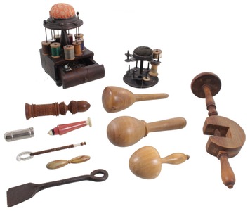 Assorted Makers: Two Early Wooden Sewing Stands