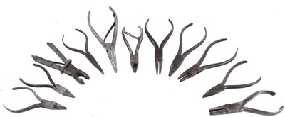 Assorted Makers: Wkg. Set Of 11 Prs. Of Jewelers' Plier
