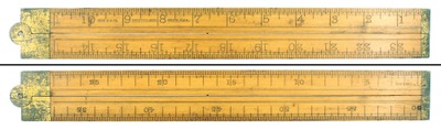 C-S. Company, Pine Meadow, Connecticut: Rare Metric Two-Fold Folding Rule