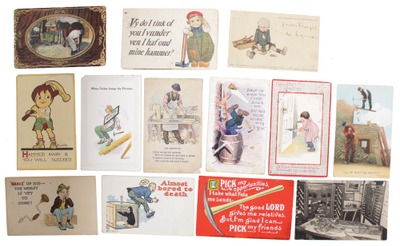 Assorted Makers: Coll. Of 14 Tool Related Postcards
