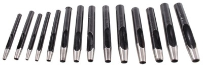 Assorted Makers: Wkg. Set Of 14 Leather Band Punches