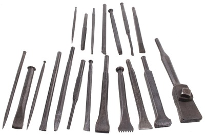 Assorted Makers: Wkg. Set Of Stone Worker's Chisels