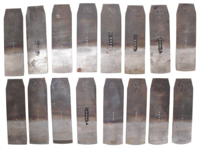 Auburn Tool Company, Auburn, New York: Set Of 16 Cutting Ironsrs Sole Plane
