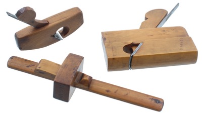 Assorted Makers: Three Small Boxwood Woodworking Tools