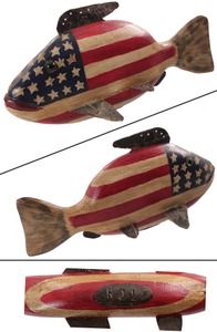 Robert Lindner, Clarence, New York: "All American" Hand Painted Fish Decoy