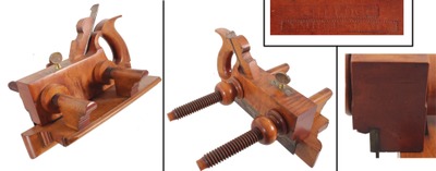 J. Kellogg, Amherst, Massachusetts: Rare Tiger Boxwood Hdld. Plow Plane