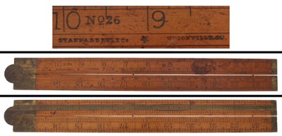 Standard Rule Company, Unionville, Connecticut, No. 26: Two Foot, Two Fold Folding Rule