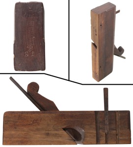 Hyde, Joel/Norwich, Conn.: Early Yellow Birch Skew Rabbet Molding Plane