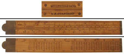 Stephens & Company, Riverton, Connecticut, No. 5: Two-Foot/Two-Fold Folding Rule