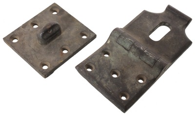 Unmarked: Massive Cast Bronze Hasp & Clasp