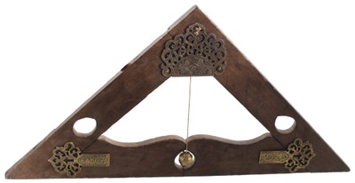 Unmarked: Trianglular Oak Plumb Level