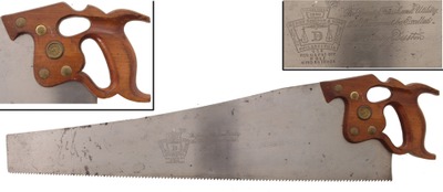 Henry Disston & Son, Toronto, Ontario, No. D-8: Extra Clean 4 1/2 Pt 26" Rip Saw
