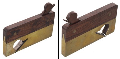 Unmarked: Showy R'wood & Brass Rabbet Plane