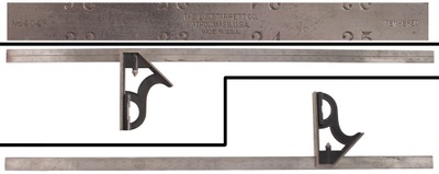 L.S. Starrett Company, Athol, Massachusetts, No. 8: Rare 48" Blade Combination Square