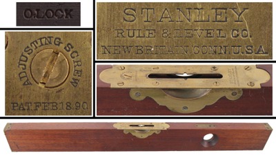 Stanley Rule & Level, No. 9: Mahogony Plumb & Level