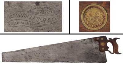 Lerch & Co., George/Reading, Pa: Early Hdwe. Dealer 5 Pt. Rip Saw