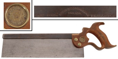 Henry Disston & Sons, Philadelphia, Pennsylvania: Extra Clean 12" Tenon Saw