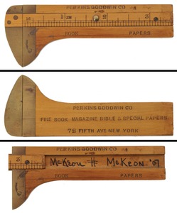 Perkins Goodwin Co./72 Fifth Ave.: Most Unus. Advert. Caliper Rule