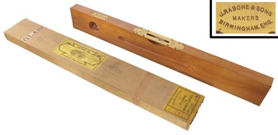 John Rabone & Sons, Birmingham, England, No. 100: Unused Hardwood Body Spirit Level