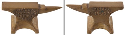Lockwood, Taylor Hardware Company, Cleveland, Ohio: Bronze Advertising Anvil