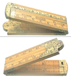 Stanley Rule & Level, No. 32 EM: One-Foot/Four-Fold Folding Rule