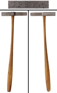 Unmarked: Artfully Crafted Metal Wkg. Hammer