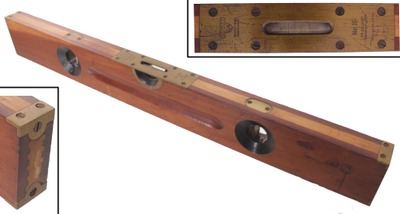 Stanley Rule & Level, No. 15: Unus. Laminated Body Dbl. Plumb Level