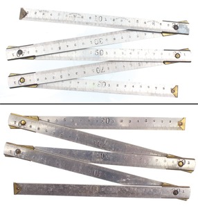 Rustless Rule Company, Buffalo, New York: Rare One-Meter Folding Rule