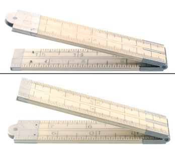 Unmarked: Unus. Metric/English 40 Cm Folding Rule