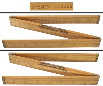 Lufkin Rule Company, Saginaw, Michigan, No. 2062: Two-Foot/Three-Fold Folding Rule