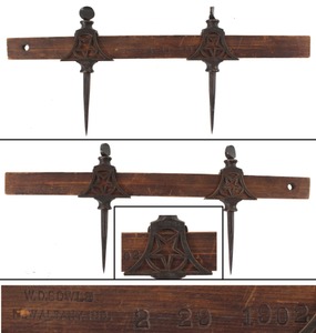 Sowle, W.D./New Albany, In: Spectacular Pair Of Cast Brass Trammels