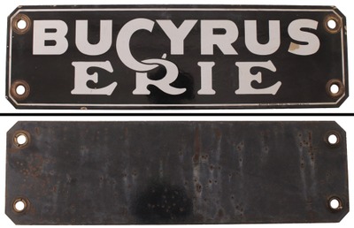 Bucyrus Foundry & Manufacturing Company, Milwaukee, Wisconsin: Ca. 1933 Ceramic Advertising Sign