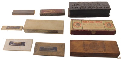 Norton Emery Wheel Company, Worcester, Massachusetts: Lot Of Extra Clean Early Oilstones