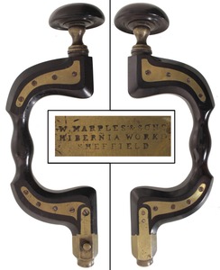 Wm. Marples & Sons, Hibernia Works, Sheffield, England: Spectacular Solid Ebony Bit Brace