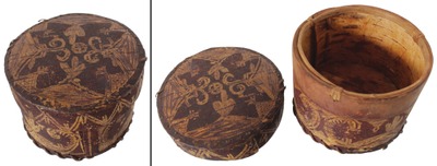 Unmarked: Early Painted Birch Bark Storage Box