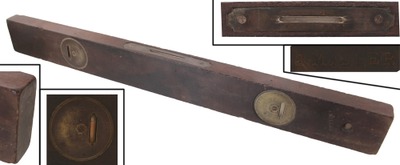 Philip Quigley, Newark, New Jersey: Early Mahogany Dbl. Plumb Level