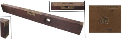 Lambert, Mulliken & Stackpole, Boston, Massachusetts: Early Heavy Mahogany Spirit Level