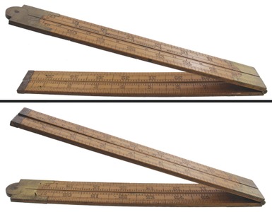 Unmarked: Three-Foot 4-Fold Folding Rule