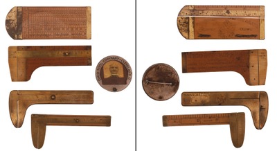 Assorted Makers: Four Unus. Sliding Caliper Rules