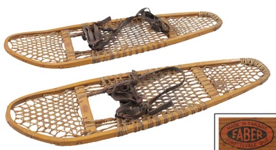 Faber & Co./Loretteville, Pq: Pair Of Extra Clean Bear Paw Snowshoes