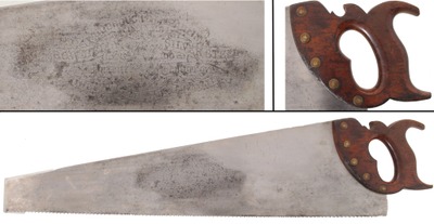 Woodrough & McParlin, Cincinati, Ohio: Early Maker 12 Point 26" Crosscut Saw