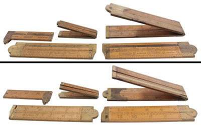 Stanley Rule & Level: Five Clean Boxwood Folding Rules